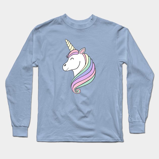 Unicorn Long Sleeve T-Shirt by carolinewillustration